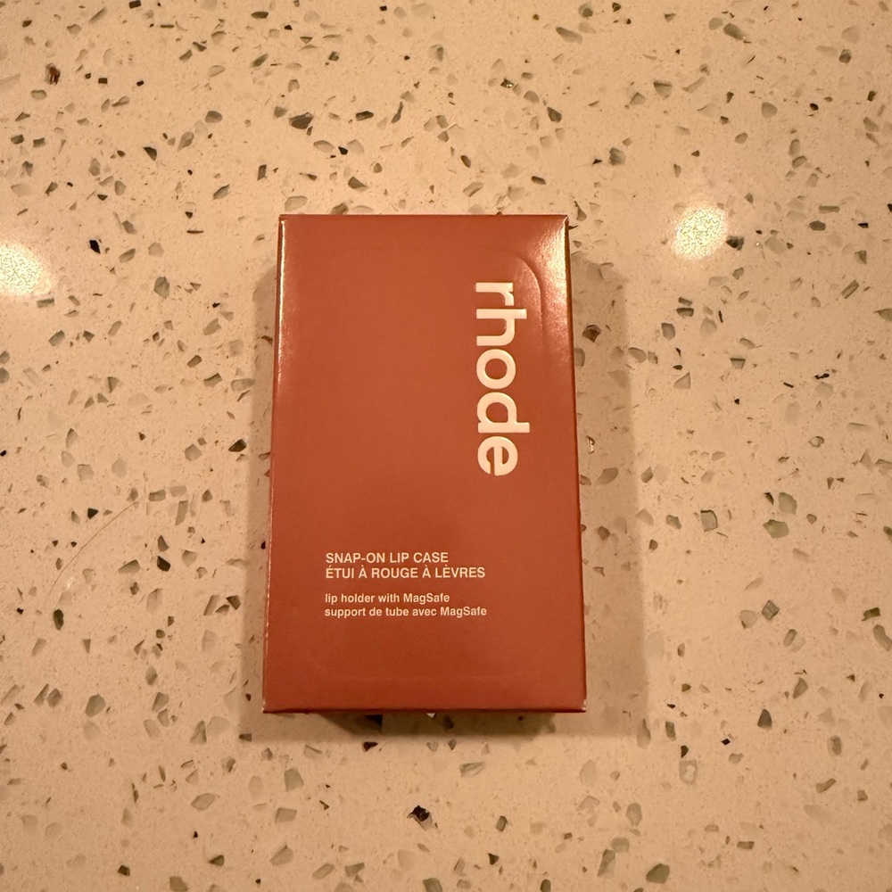 RHODE Snap-On Lip Case in Terracotta with White Logo